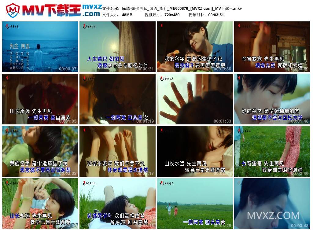 陈瑞-先生再见_国语_流行_ME600876